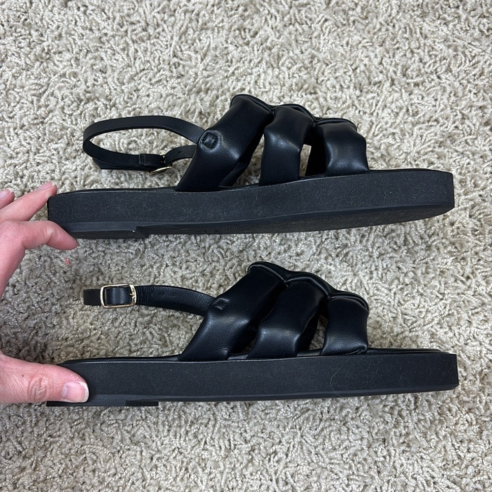 Frame black leather sandals sz 36 - Picture 4 of 6